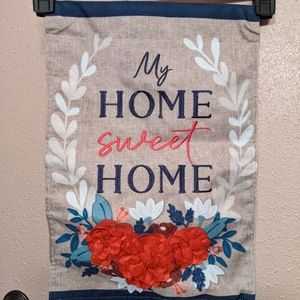 Patriotic Floral My Home Sweet Home Garden Flag